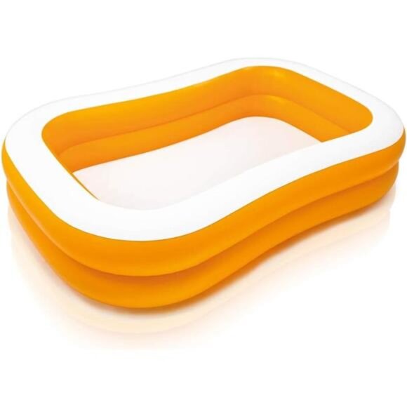 7.5ft x 4.8ft x 18in Mandarin Swim Center Inflatable Pool, Orange - Picture 2 of 5